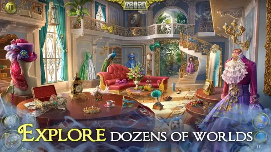 Hidden City screenshot of an ornate interior packed with hidden objects