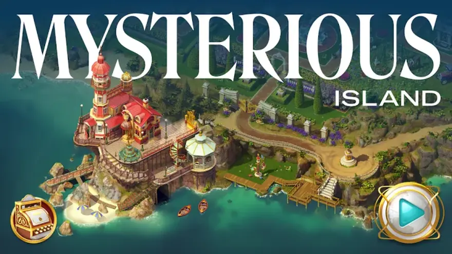 June's Journey screenshot of the island estate seen from above
